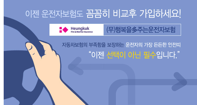 흥국화재 행복을 다주는 운전자보험